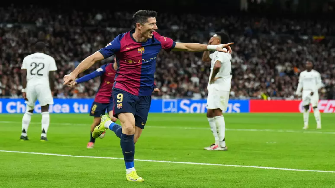 Barcelona goleia Real Madrid com show de Lewandowski
