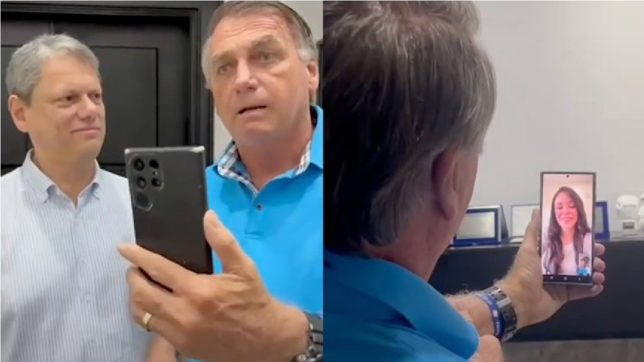 Bolsonaro conversa com brasileira atendida por Trump: "Espero que o Trump ganhe, vai ser excelente para o Brasil"
