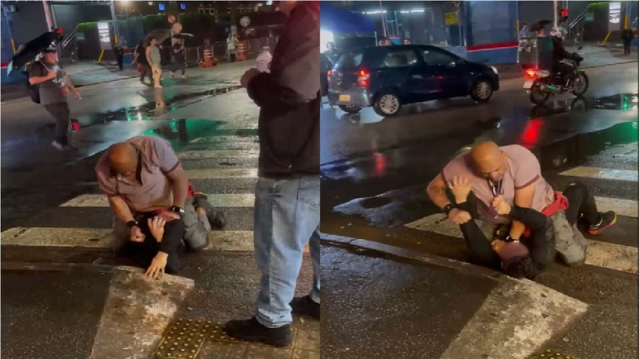 Filho de Maguila espanca ambulante em frente a casa de shows; Veja o Vídeo!
