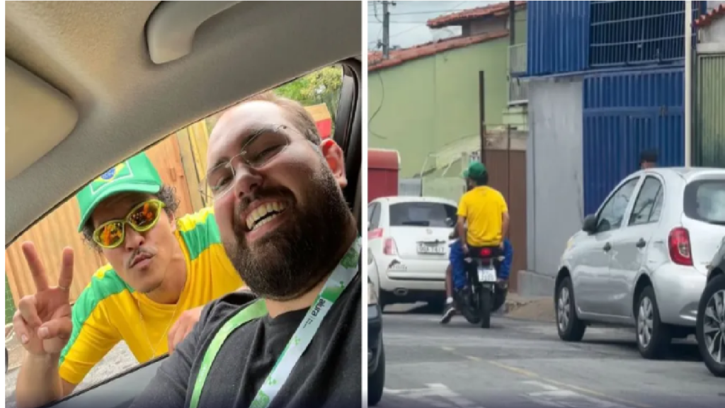 Bruno Mars é flagrado andando de moto sem capacete e tira foto com fãs em BH