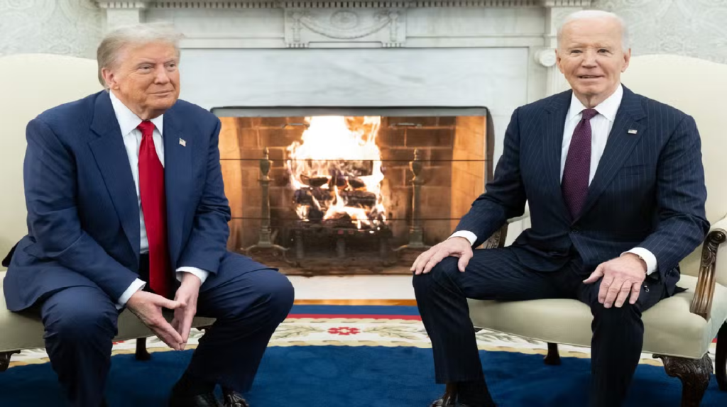 Trump e Biden se reúnem na Casa Branca e falam em transição "tranquila e pacífica"