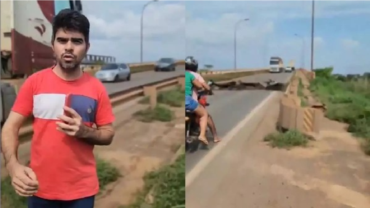 Vereador gravava vídeo no momento exato que a ponte começou a desabar em TO
